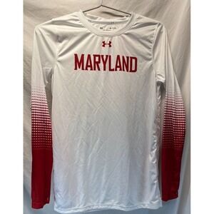 Under Armour University of Maryland Athletic Top Womens Size Small‎ White NWOT